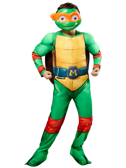 Boys' Teenage Mutant Ninja Turtles: Mutant Mayhem Michelangelo Costume - Deluxe - costumesupercenter.com