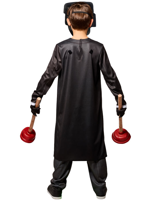 Boys' Skibidi Toilet Plungerman Costume - Deluxe - costumesupercenter.com