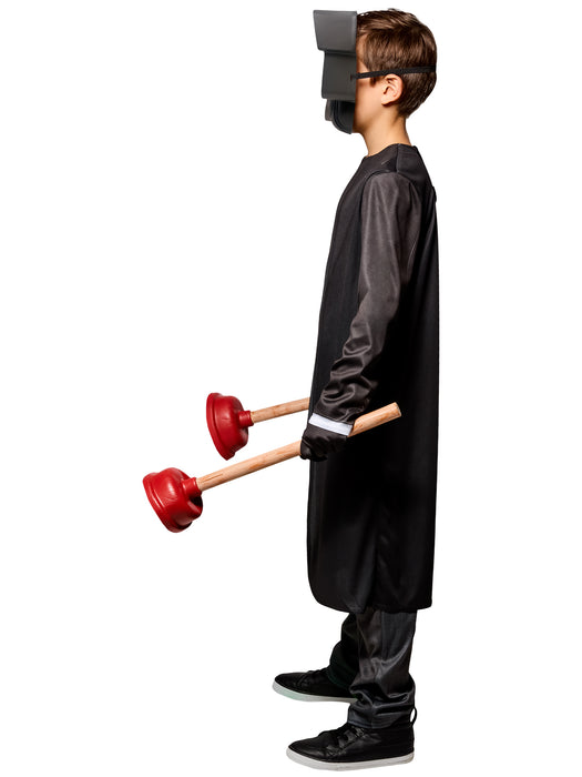 Boys' Skibidi Toilet Plungerman Costume - Deluxe - costumesupercenter.com