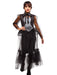 Girls' Wednesday Graveyard Gala Dress - Deluxe - costumesupercenter.com