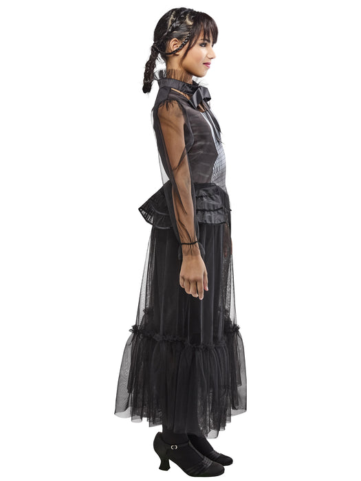 Girls' Wednesday Graveyard Gala Dress - Deluxe - costumesupercenter.com