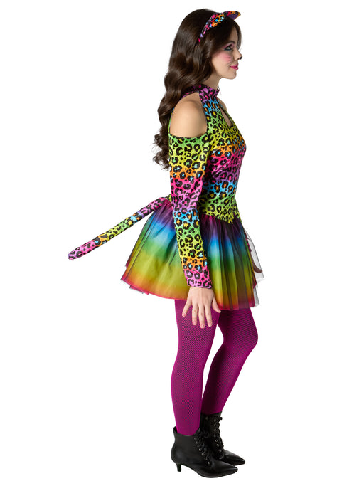 Girls' Junior Neon Leopard Costume - costumesupercenter.com