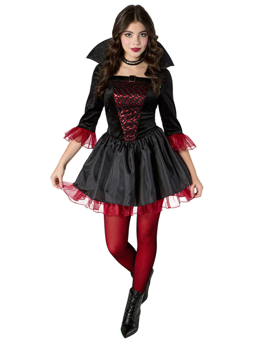 Girls' Junior Scarlet Vampiress Costume - costumesupercenter.com