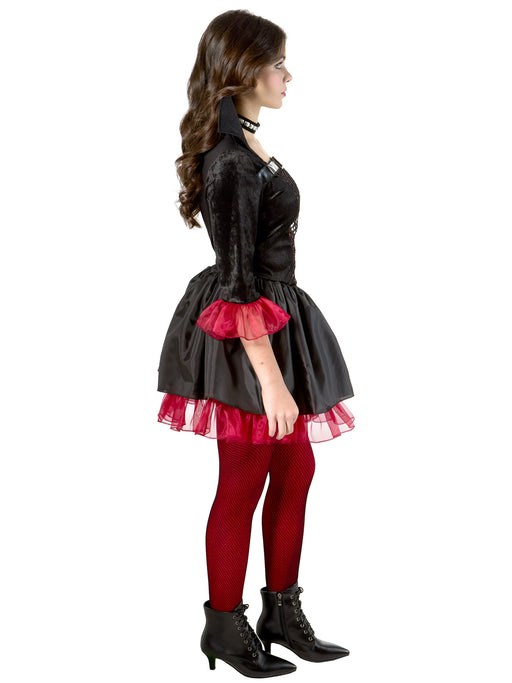Girls' Junior Scarlet Vampiress Costume - costumesupercenter.com