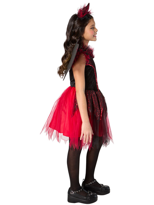 Girls' Sequin Red Devil Costume - costumesupercenter.com