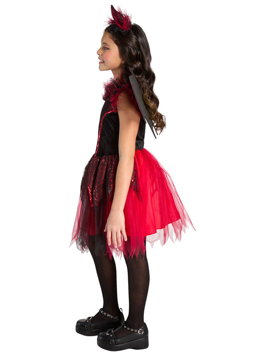 Girls' Sequin Red Devil Costume - costumesupercenter.com