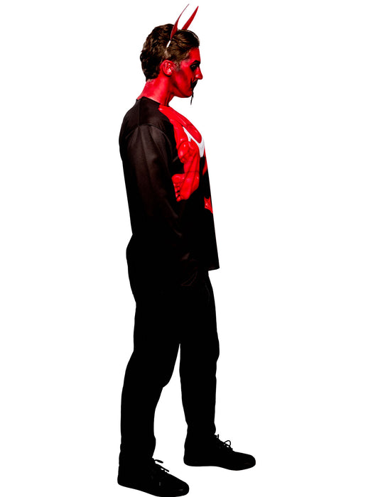 Men's Devil Baby Costume Top with Horns - costumesupercenter.com