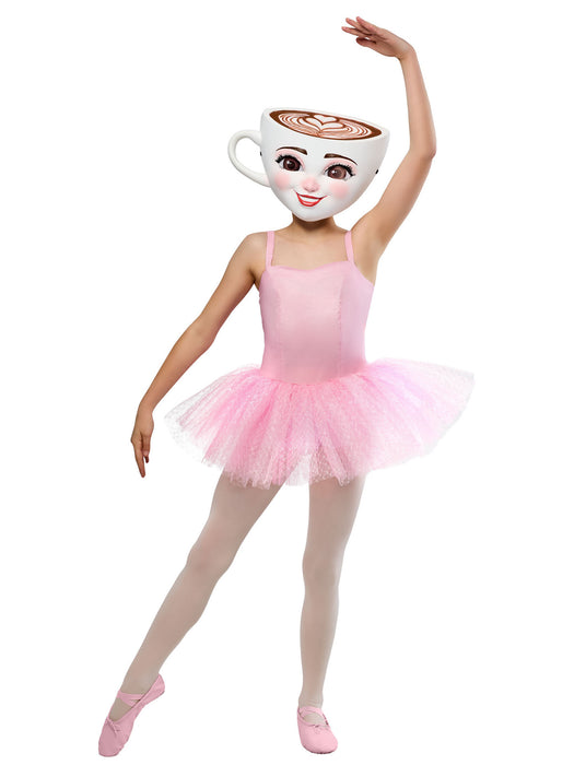 Girls' Brainrot Ballerina Cappucina Costume with Mask - costumesupercenter.com