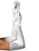 Women's Extra Long Satin Gloves - White - costumesupercenter.com