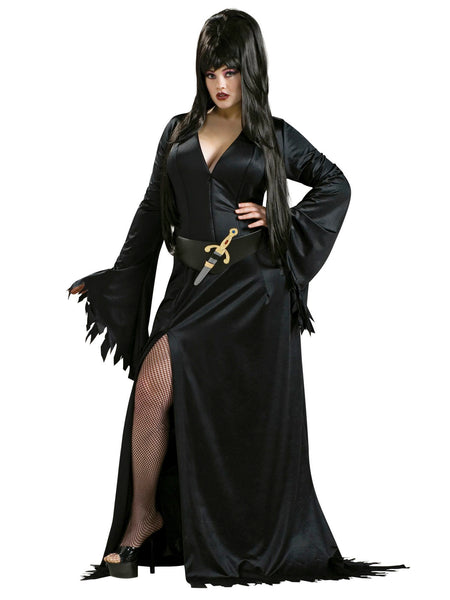 elvira dress Rubie Costumes Women's Plus Size Costume, Black, 14-16 Blu Bridal by Morilee Latex autotag_local_ship Size:1X/3X back silhouette adds a