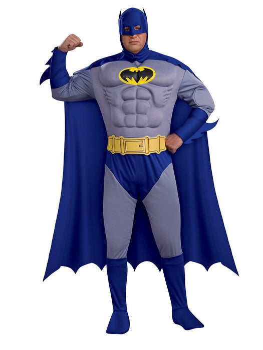 Batman Brave & Bold Deluxe Muscle Chest Adult Plus Costume - costumesupercenter.com