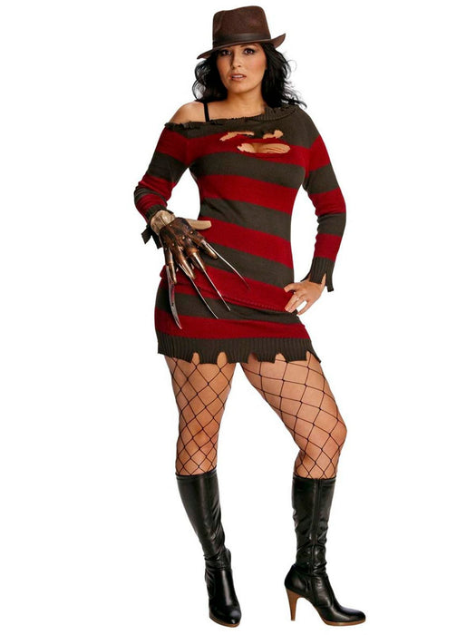 Nightmare On Elm Street Miss Freddy Kruger Plus Costume - costumesupercenter.com