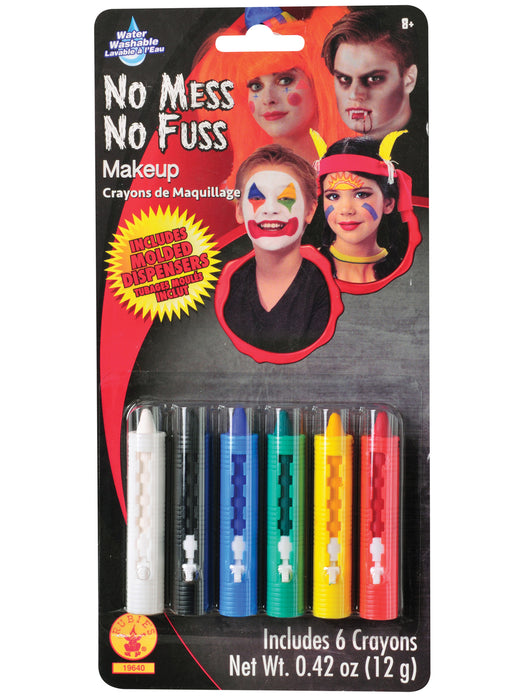 Face Makeup Crayons - 6 Count - costumesupercenter.com