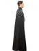 Adult Black Full Length Renaissance Cape with Chain Accents - costumesupercenter.com