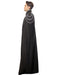 Adult Black Full Length Renaissance Cape with Chain Accents - costumesupercenter.com