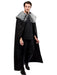 Adult Black Full Length Cape with Faux Fur Collar - costumesupercenter.com