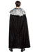 Adult Black Full Length Cape with Faux Fur Collar - costumesupercenter.com