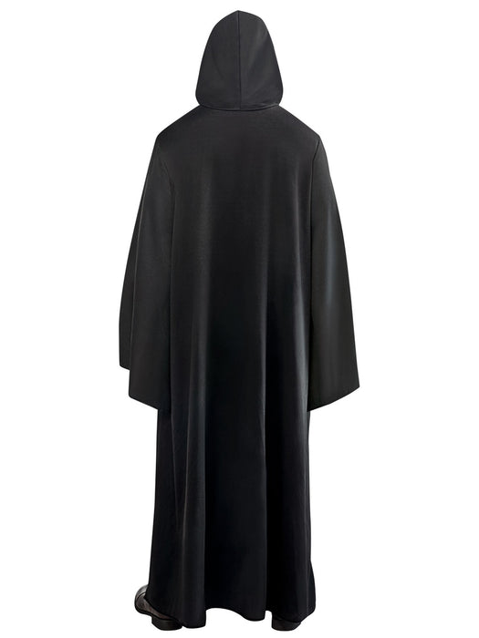 Adult Black Full Length Hooded Renaissance Cloak - costumesupercenter.com