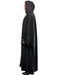 Adult Black Full Length Hooded Renaissance Cloak - costumesupercenter.com
