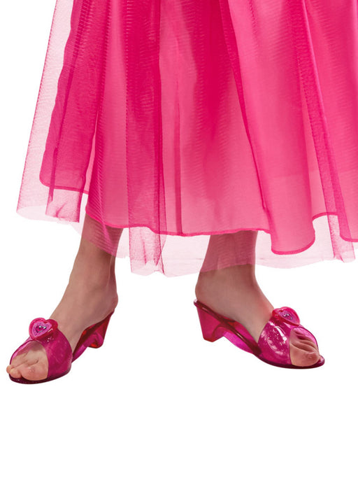 Girls' Pink Sleeping Princess Shoes - costumesupercenter.com