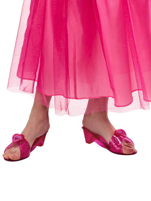 Girls' Pink Sleeping Princess Shoes - costumesupercenter.com