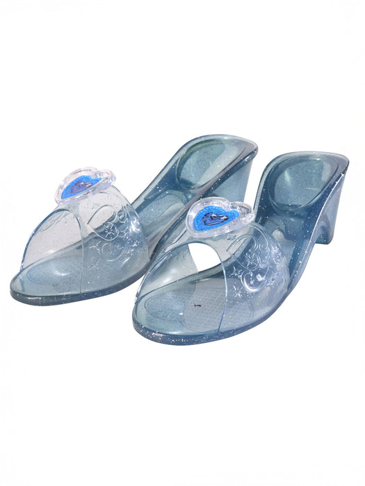Girls' Blue Princess Glass Slipper Shoes - costumesupercenter.com
