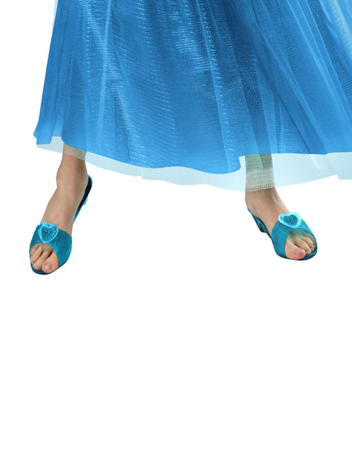 Girls' Blue Snow Princess Shoes - costumesupercenter.com