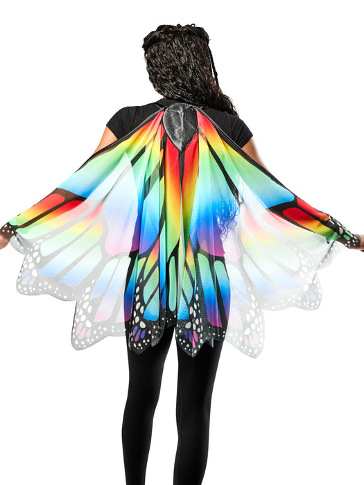 Women's Rainbow Monarch Butterfly Wings - costumesupercenter.com