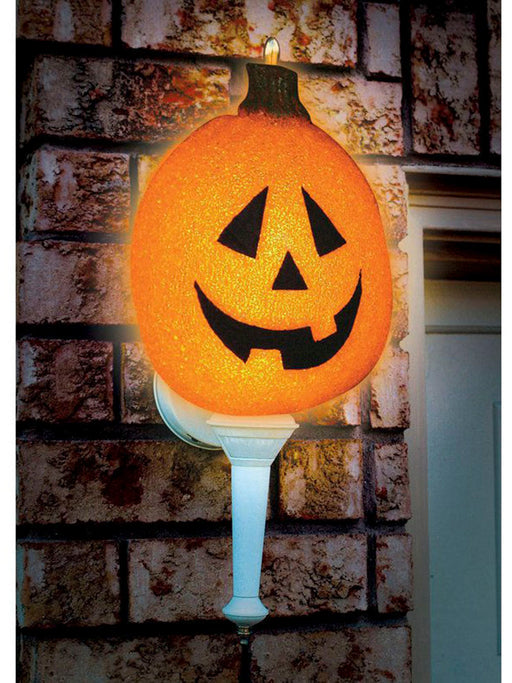 Sparkling Pumpkin Porch Light Cover (1 count) - costumesupercenter.com