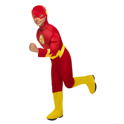 Kids' Justice League Flash Deluxe Muscle Chest Costume - costumesupercenter.com