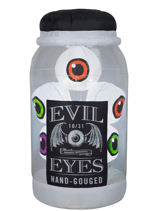 5.5 Foot Flashing Evil Eye Light Up Halloween Inflatable Lawn Decoration - costumesupercenter.com
