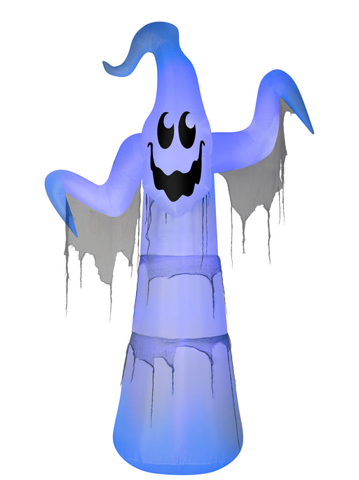 12 Foot Floating Ghost Lightshow Light Up Halloween Inflatable Lawn Decoration - costumesupercenter.com