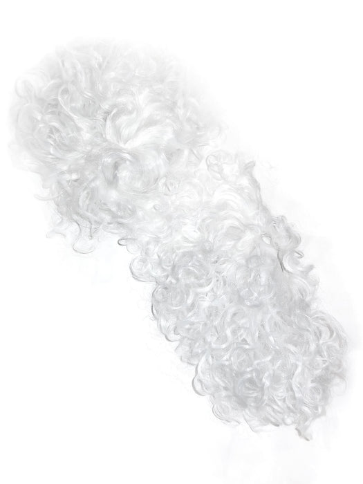 Men's White Santa Beard and Wig Set - Deluxe Economy - costumesupercenter.com