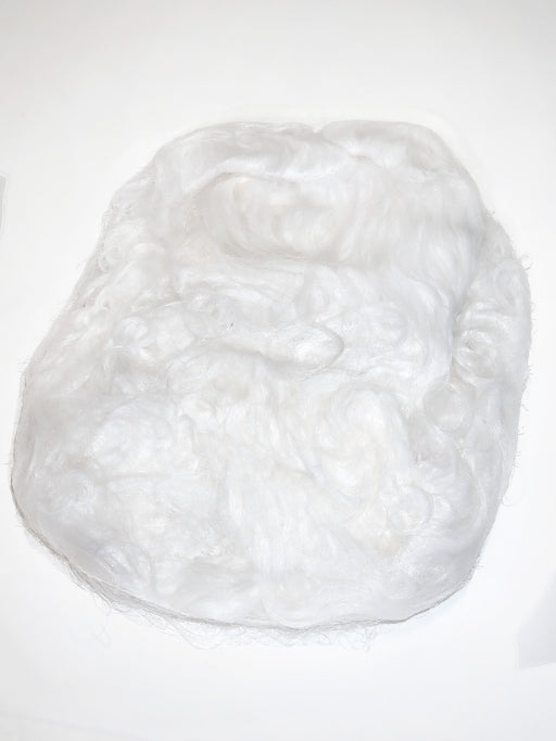 Men's White Santa Beard And Wig Set - Super Deluxe - costumesupercenter.com