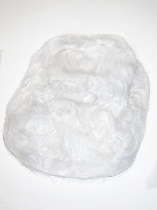 Men's White Santa Beard And Wig Set - Super Deluxe - costumesupercenter.com