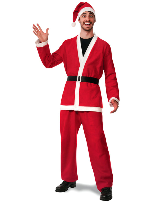 Mens XL Flannel Santa Suit - costumesupercenter.com