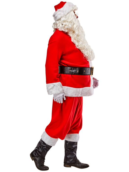 Men's Big and Tall Flannel Santa Suit Costume - costumesupercenter.com