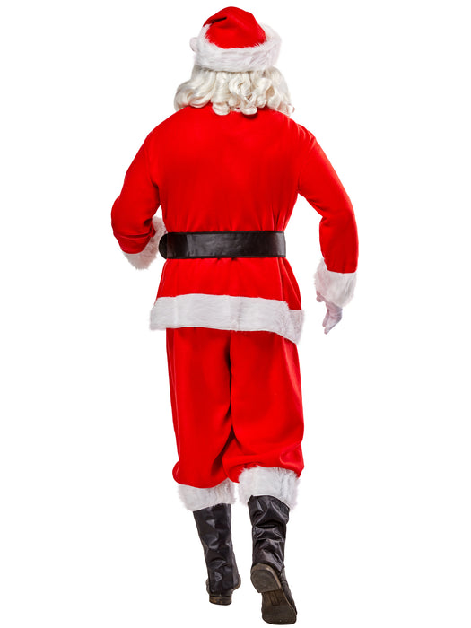 Men's Big and Tall Flannel Santa Suit Costume - costumesupercenter.com