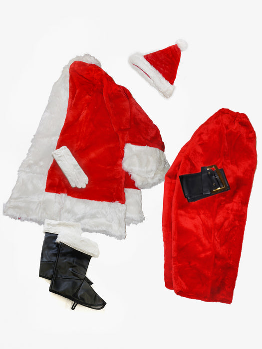 Adult Extra Large Deluxe Regency Plush Santa Suit - costumesupercenter.com