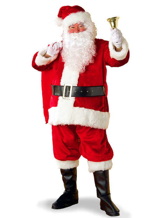Adult Standard Size Regency Plush Santa Suit - costumesupercenter.com
