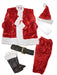 Adult Standard Size Crimson Regency Plush Santa Suit - costumesupercenter.com