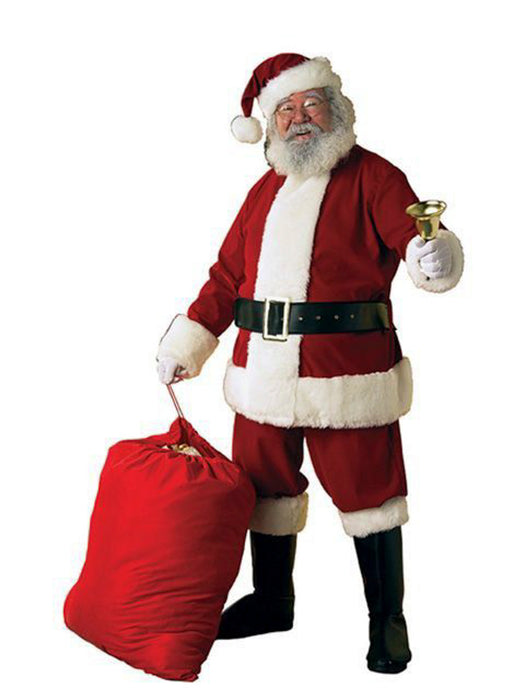 Adult Deluxe Velvet Santa Suit - costumesupercenter.com