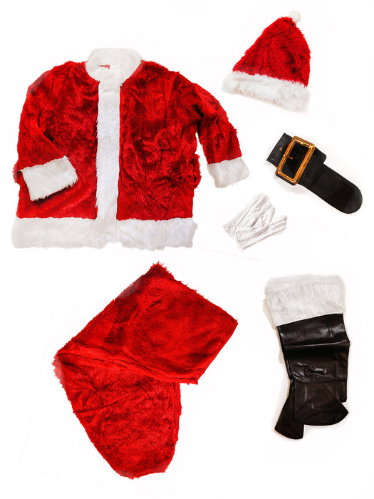 Adult XXL Crimson Regal Plush Santa Suit - costumesupercenter.com
