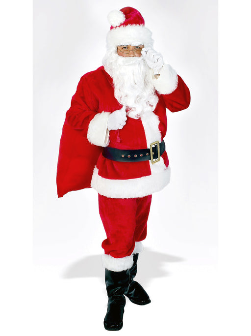 Regal Plush Adult Santa Suit with Wig & Beard - costumesupercenter.com