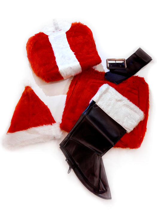 Regal Plush Adult Santa Suit with Wig & Beard - costumesupercenter.com