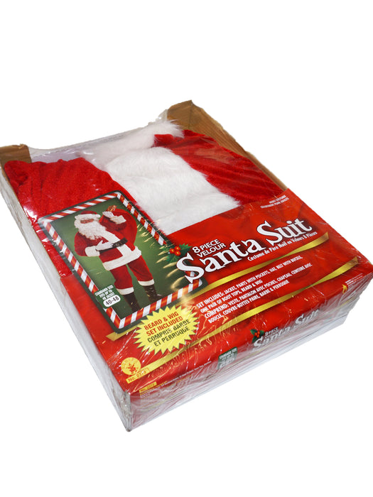 Santa Suit Velour Adult Mens Costume - costumesupercenter.com