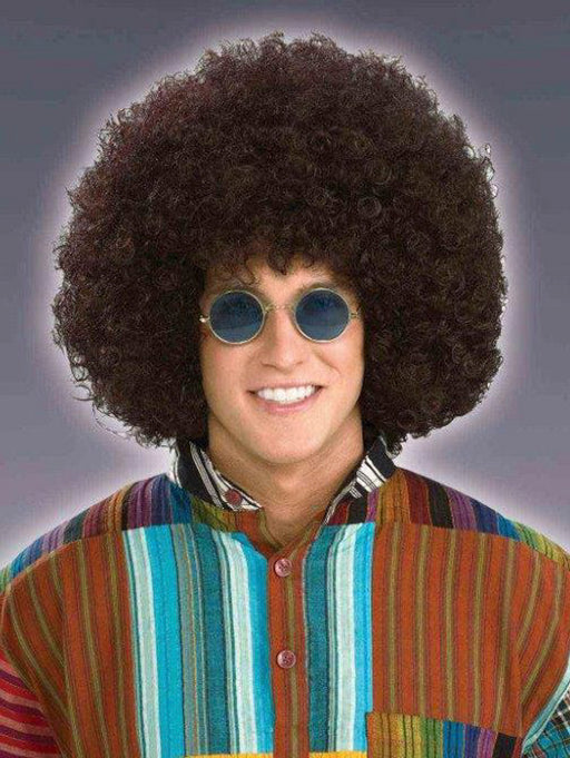 Adult Brown Jumbo Afro Wig - costumesupercenter.com