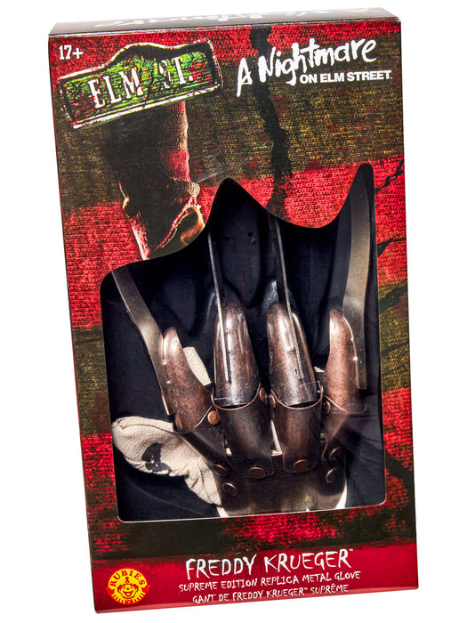 Adult A Nightmare on Elm Street Freddy Krueger Glove - Metal Edition - costumesupercenter.com