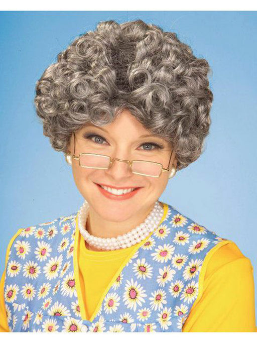 Women's Gray Curly Mom Wig - costumesupercenter.com