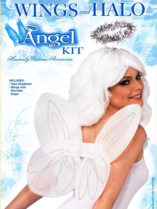 Adult Angel Wings and Halo - costumesupercenter.com